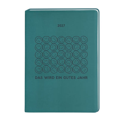 Terminplaner Lederlook 2027 Petrol