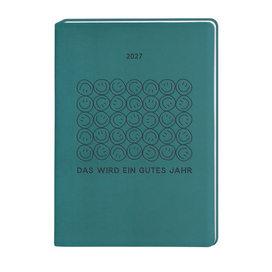 Terminplaner Lederlook 2027 Petrol