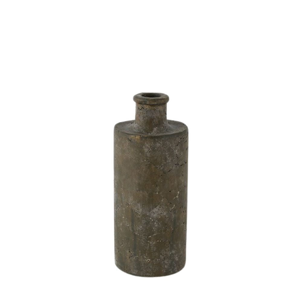 Vase lang Buck M braun/grün