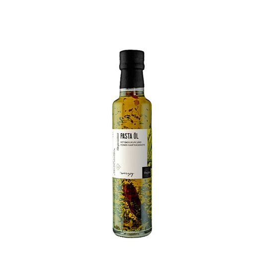 Wajos Pasta Öl mit Basilikum und feiner Hartkäsenote 250ml