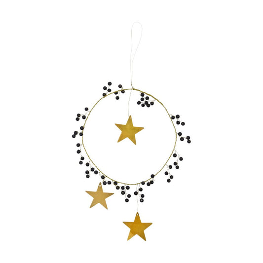 House Doctor Weihnachtsornament Stern Ring Schwarz