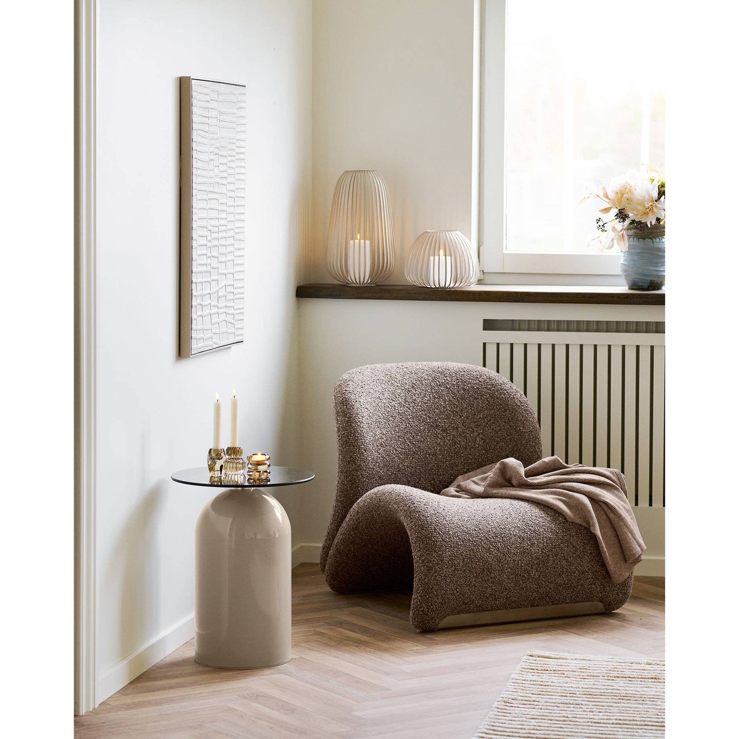 Stoense Laterne - Beige, ø24,5x40 cm