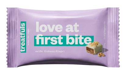 Weiße Schoko Erdnuss Riegel bio + vegan+ glutenfrei