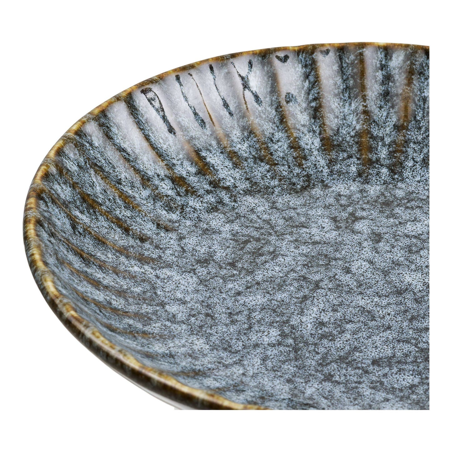 Tablett, Keramik, Key-Largo-Blau, Ø20,5×7 cm