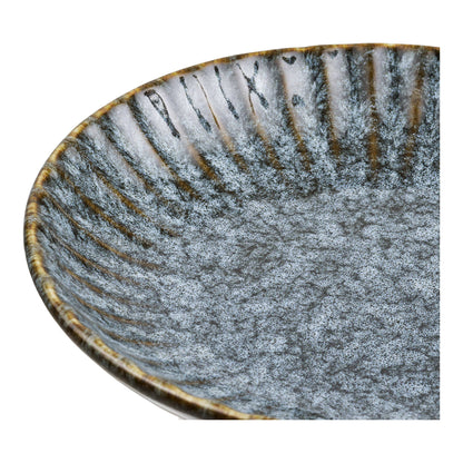 Tablett, Keramik, Key-Largo-Blau, Ø20,5×7 cm