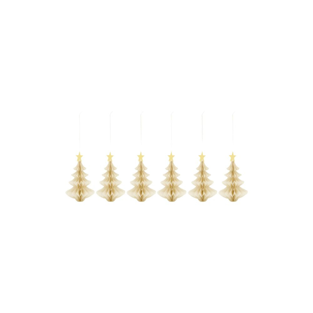 House Doctor Ornament Baum Ivory 6er Set