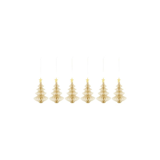 House Doctor Ornament Baum Ivory 6er Set