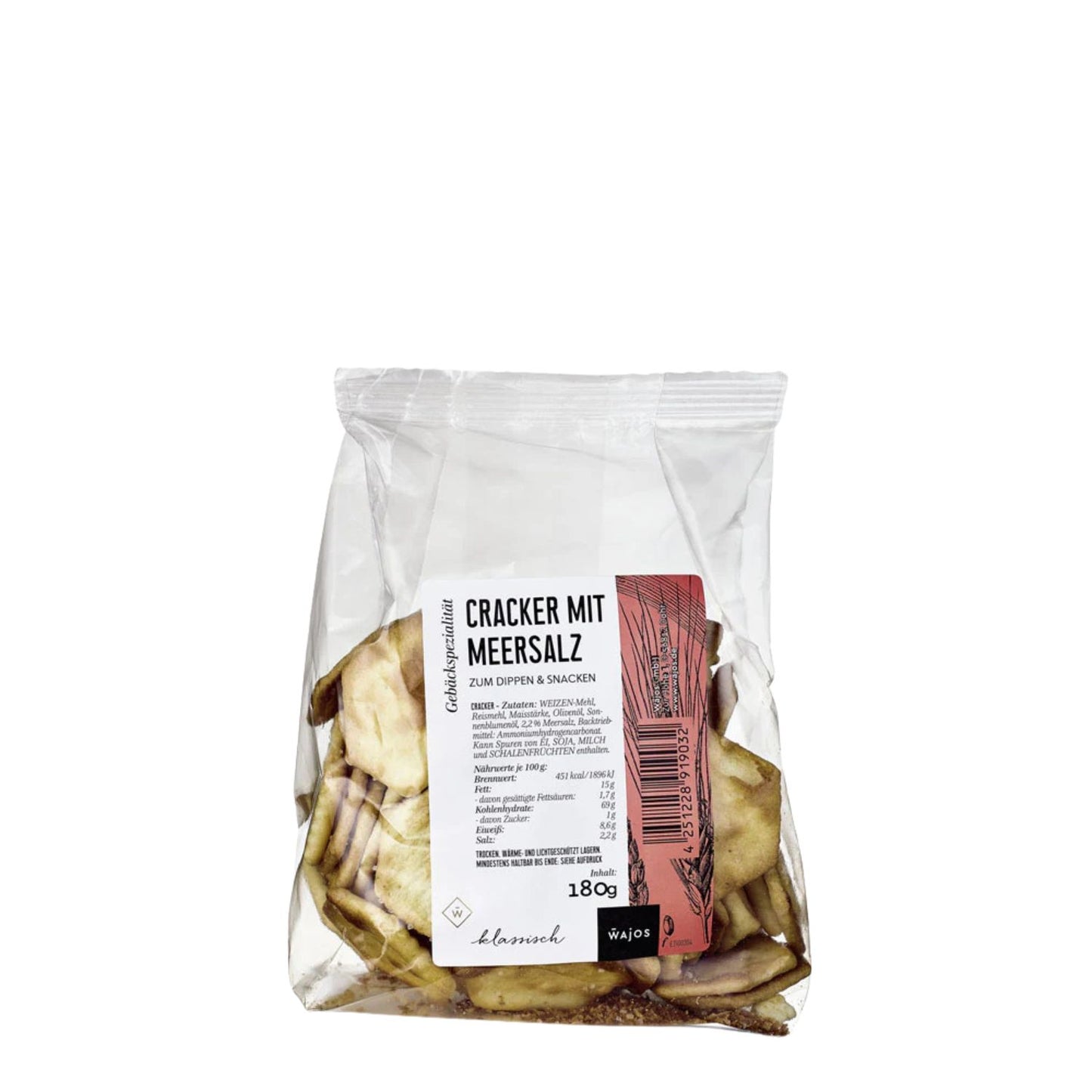 Wajos Cracker mit Meersalz 180 g
