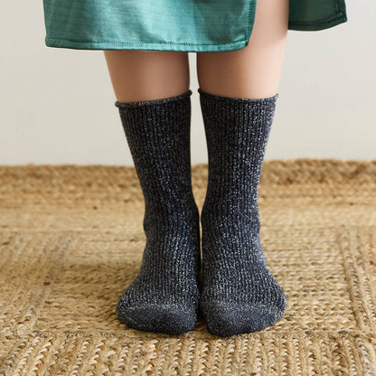 KLUE Glitter Lurex-Socken aus umweltfreundlichem Lyocell | Grau