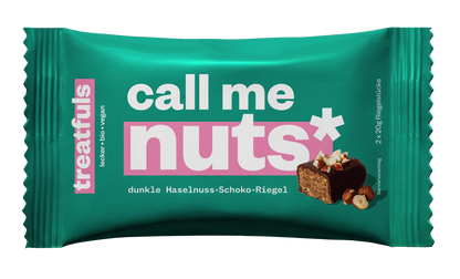 Dunkle Schoko-Haselnuss Riegel bio + vegan + glutenfrei