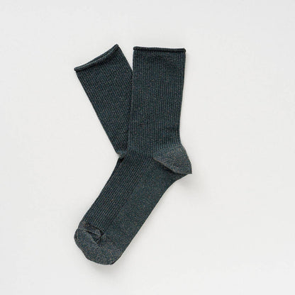 KLUE Glitzer-Lurex-Socken aus umweltfreundlichem Lyocell | Grün