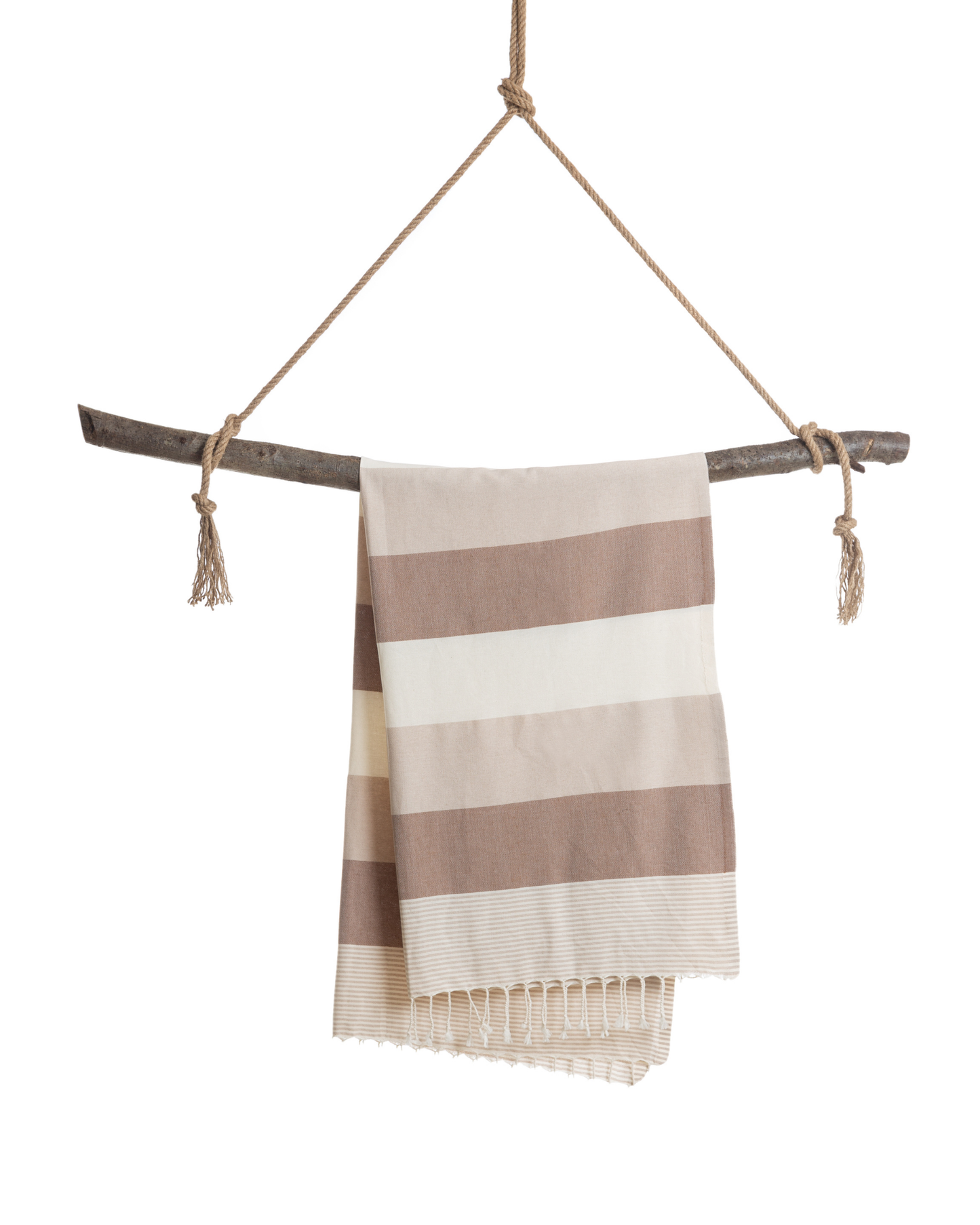 PALERMO Strand-Hamam-Tuch mit Geschenkbox | Beige-Braun