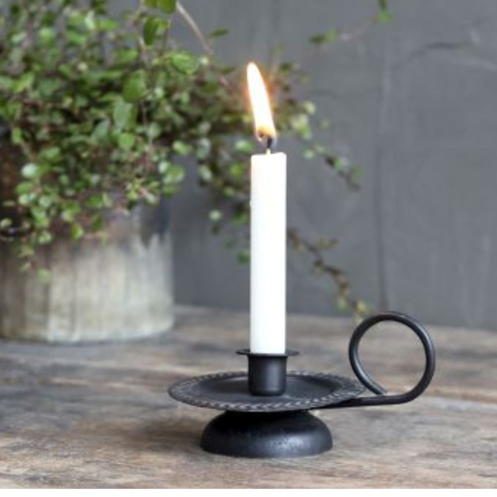 Chic Antique Kammerleuchter auf Fuß für Spitzkerzen