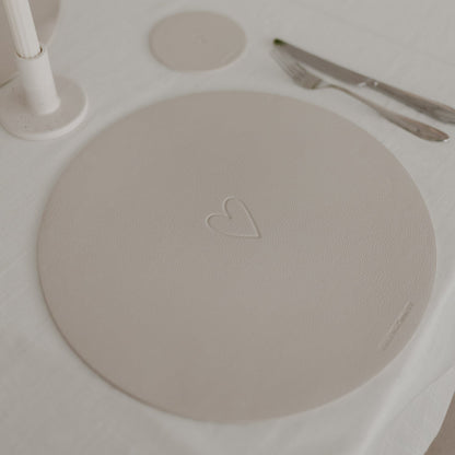 Eulenschnitt Wendbares Platzset Lieblingsmensch Creme