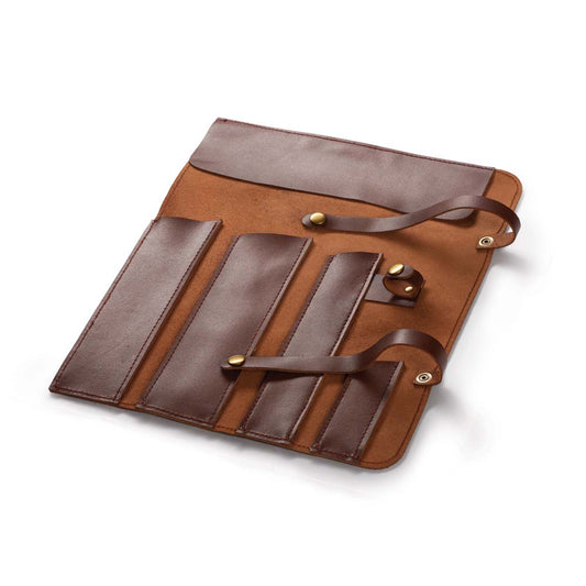 Napoleon Messertasche aus Leder, aufgeklappt ohne Messer
