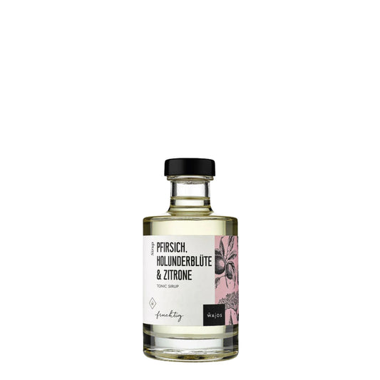 Wajos Pfirsich, Holunderblüte & Zitrone Tonic Sirup 0,2 l