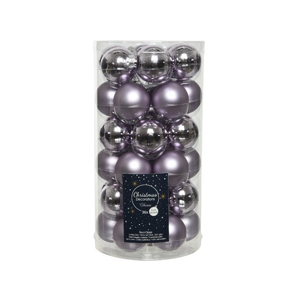 saisonales-weihnachten-deko-baumhaenger-mini-glaskugeln-glanz-matt-dia4cm-raureiflila-wg29926