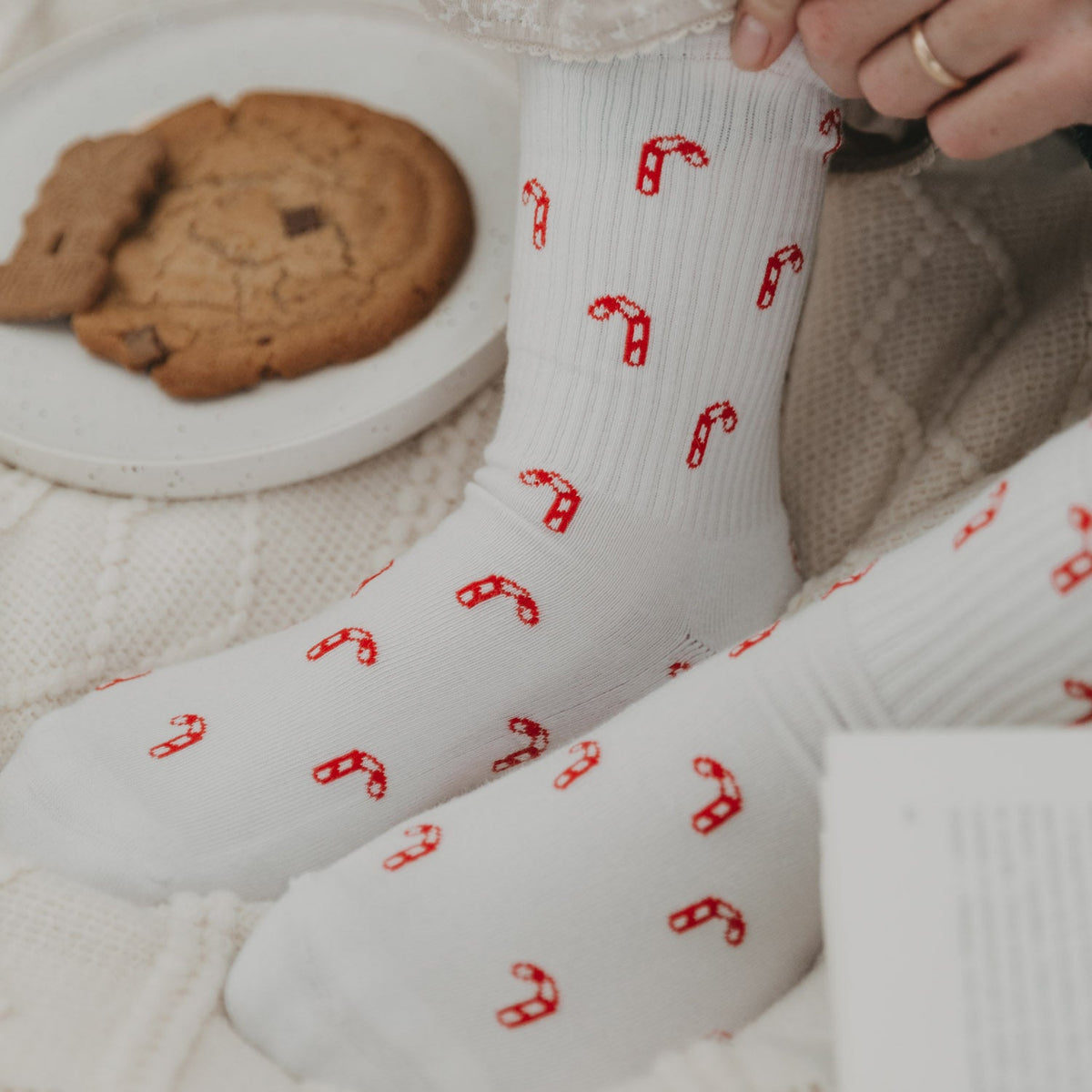 Eulenschnitt Socken Zuckerstangen