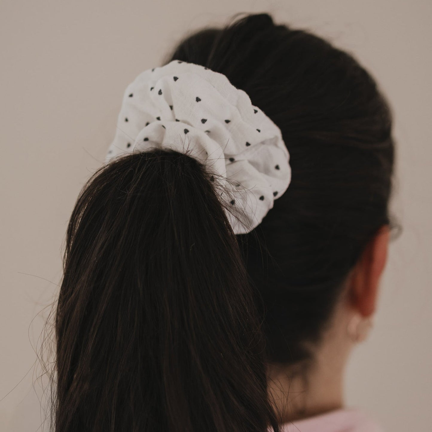 Eulenschnitt Scrunchies Herzen 2er Set
