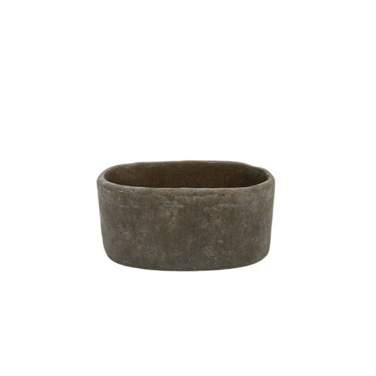 Blumentopf oval Hanne S Grau